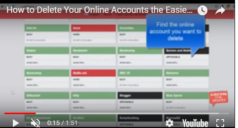 delete online accounts