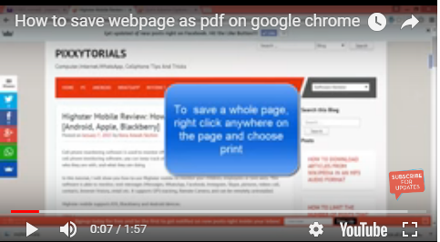 save webpage as pdf on google chrome