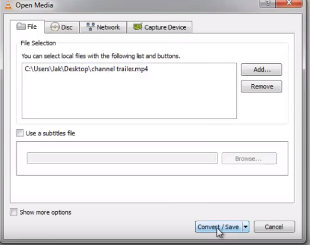convert video to mp3 with vlc