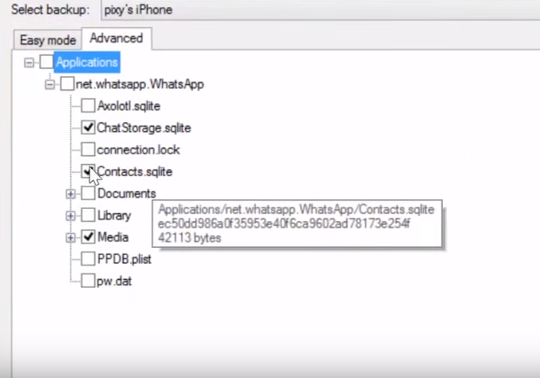 iPhone WhatsApp Database Location
